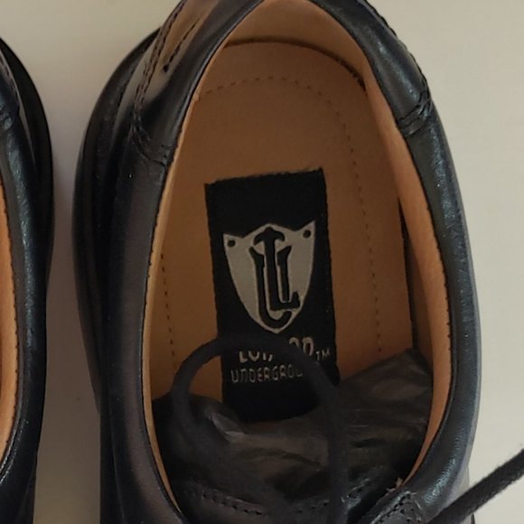 London Underground, Men's Black Leather Chunky Oxford Shoes Men's Size 8 M - Picture 7 of 14